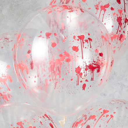 Ginger Ray Ballonnen Set 5 Blood Print | Halloween Ballonnen*