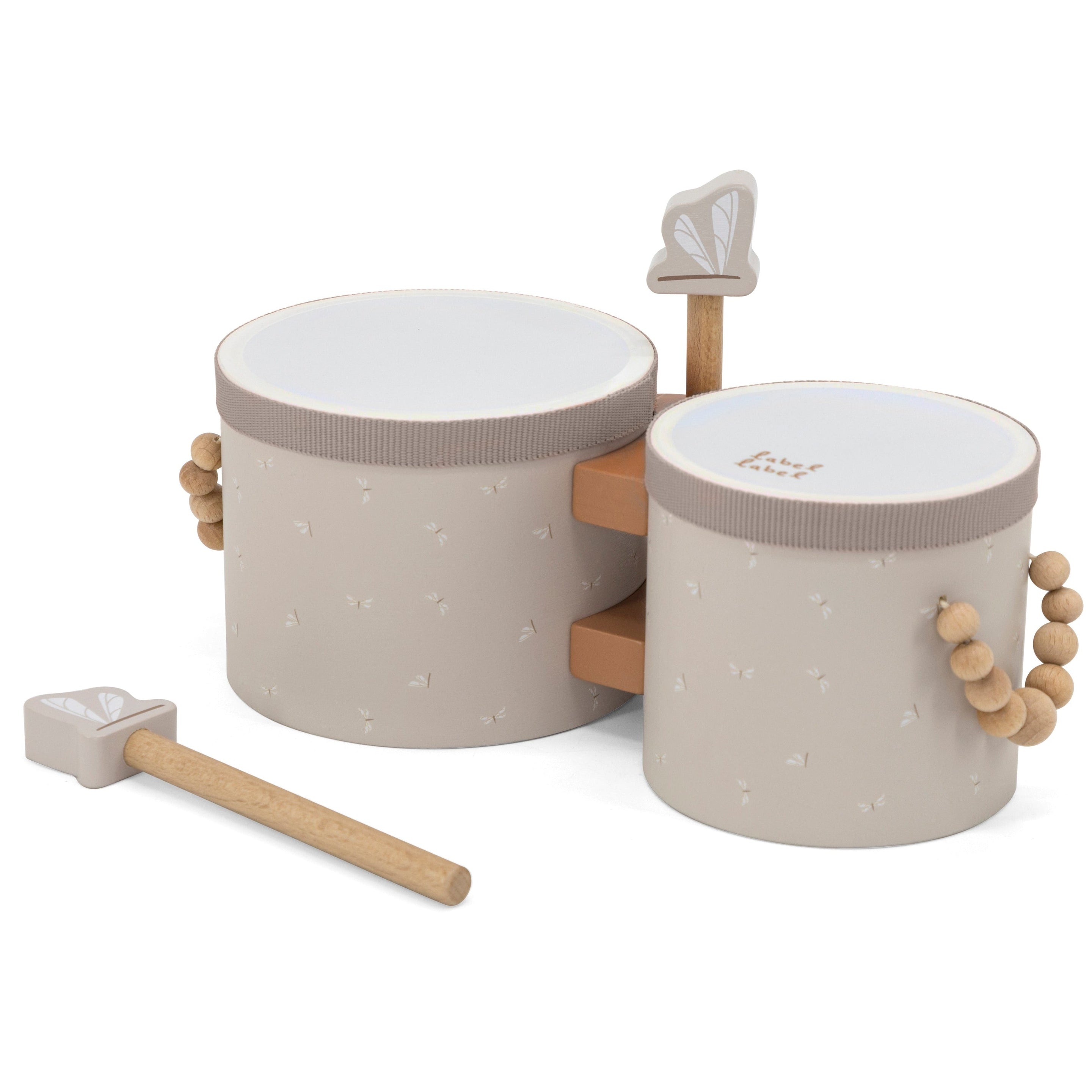 Label Label Houten Bongo Trommel | Nougat