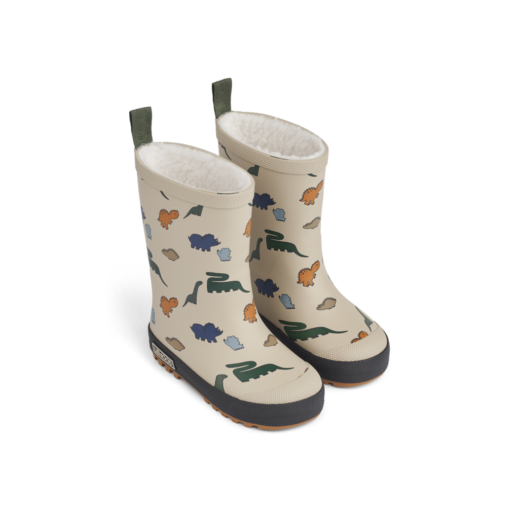 Liewood Mason Thermo Regenlaarzen | Dinosaurs / Mist