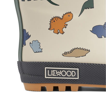 Liewood Mason Thermo Regenlaarzen | Dinosaurs / Mist