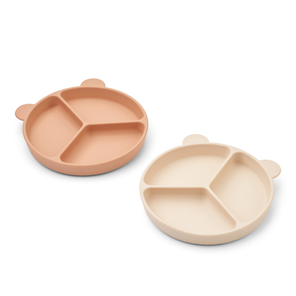 ZZZ Liewood Stacy Divider Suction Plate 2-Pack | Tuscany rose / Apple blossom