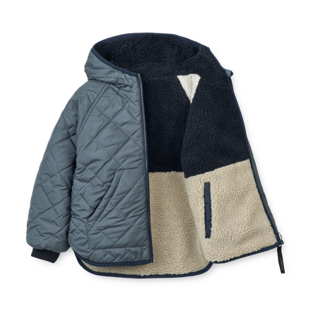 Liewood Jackson Reversible Jas | Whale Blue Multi Mix
