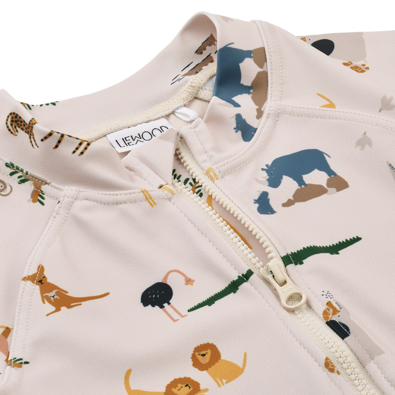 Liewood Max Printed Shortsleeve Zwem Jumpsuit | All together / Sandy