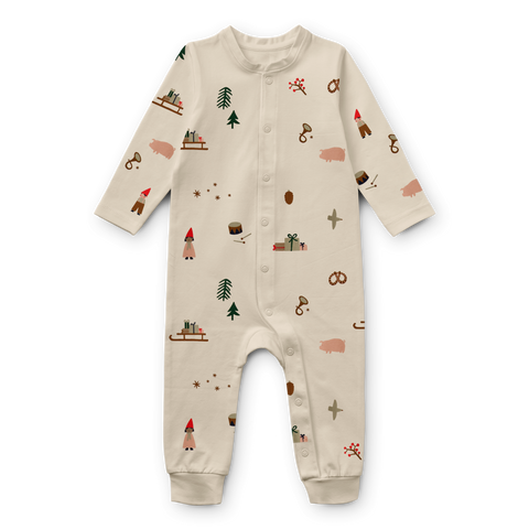 Liewood Birk Pyjama Jumpsuit | Christmas Holiday - Sandy