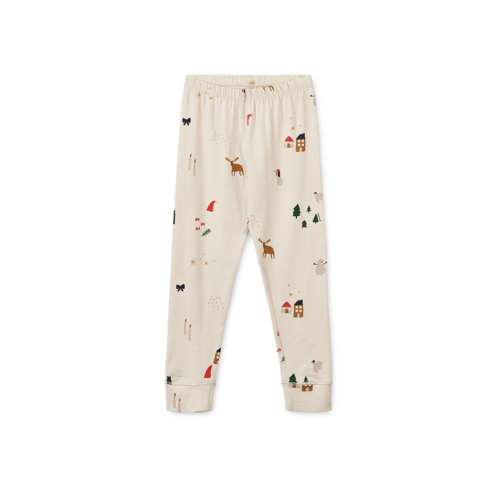 Liewood Wilhelm Printed Pyjama Set | Christmas Holiday / Sandy