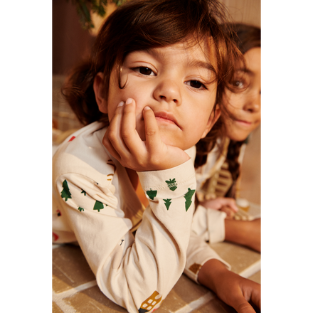 Liewood Wilhelm Printed Pyjama Set | Christmas Holiday / Sandy