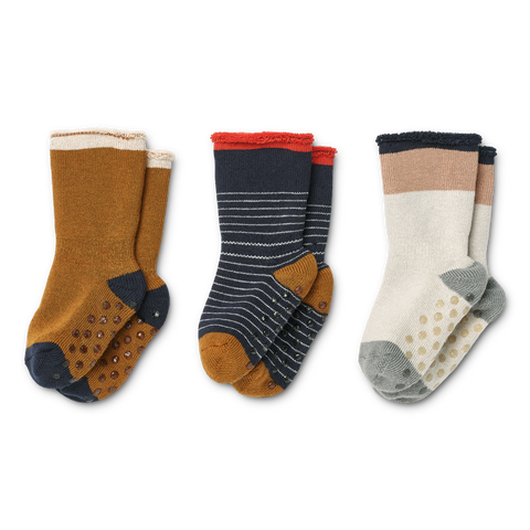Liewood Eloy Babykousen 3-Pack | Stripe Classic Navy / Sandy
