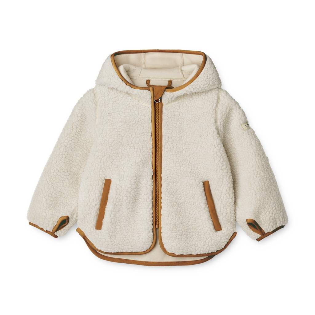 Liewood Mara Pile Jacket With Ears | Sandy / golden caramel mix