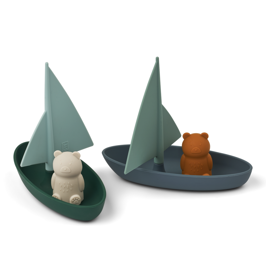 Liewood Ensley Boats 2-Pack | Whale blue multi mix