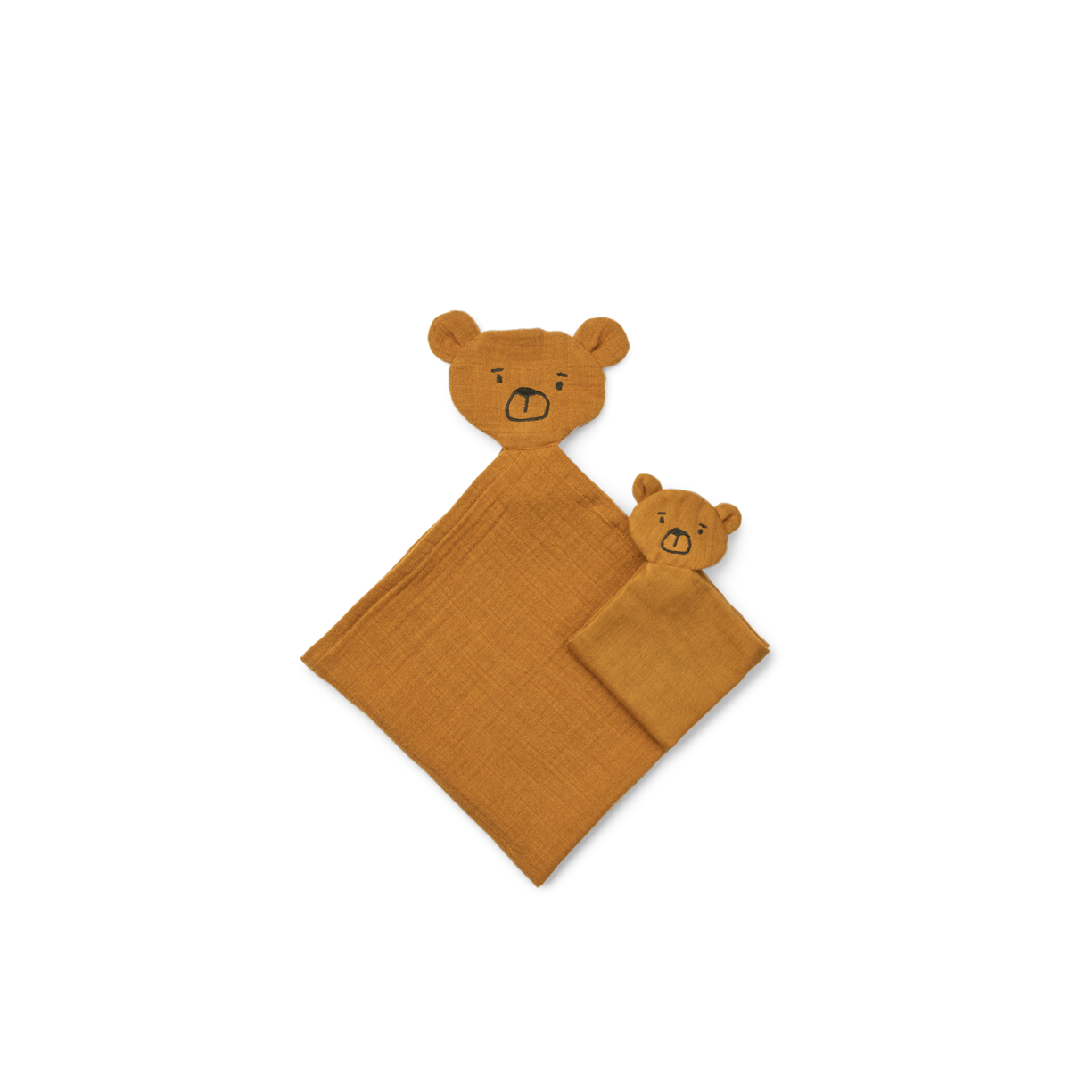 Liewood Alya Bear Knuffeldoekje Set | Golden caramel