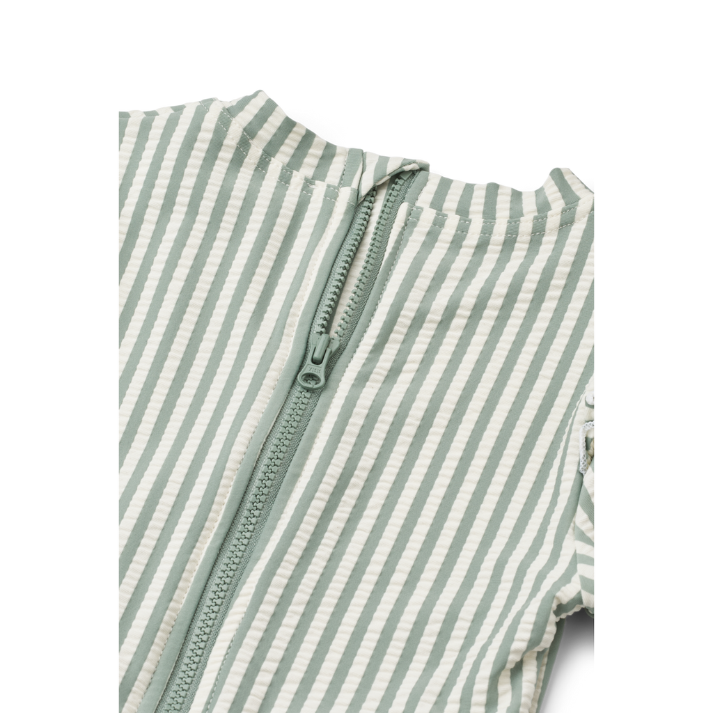 Liewood Sille Seersucker Badpak | Y/D stripe Peppermint / Creme de la creme