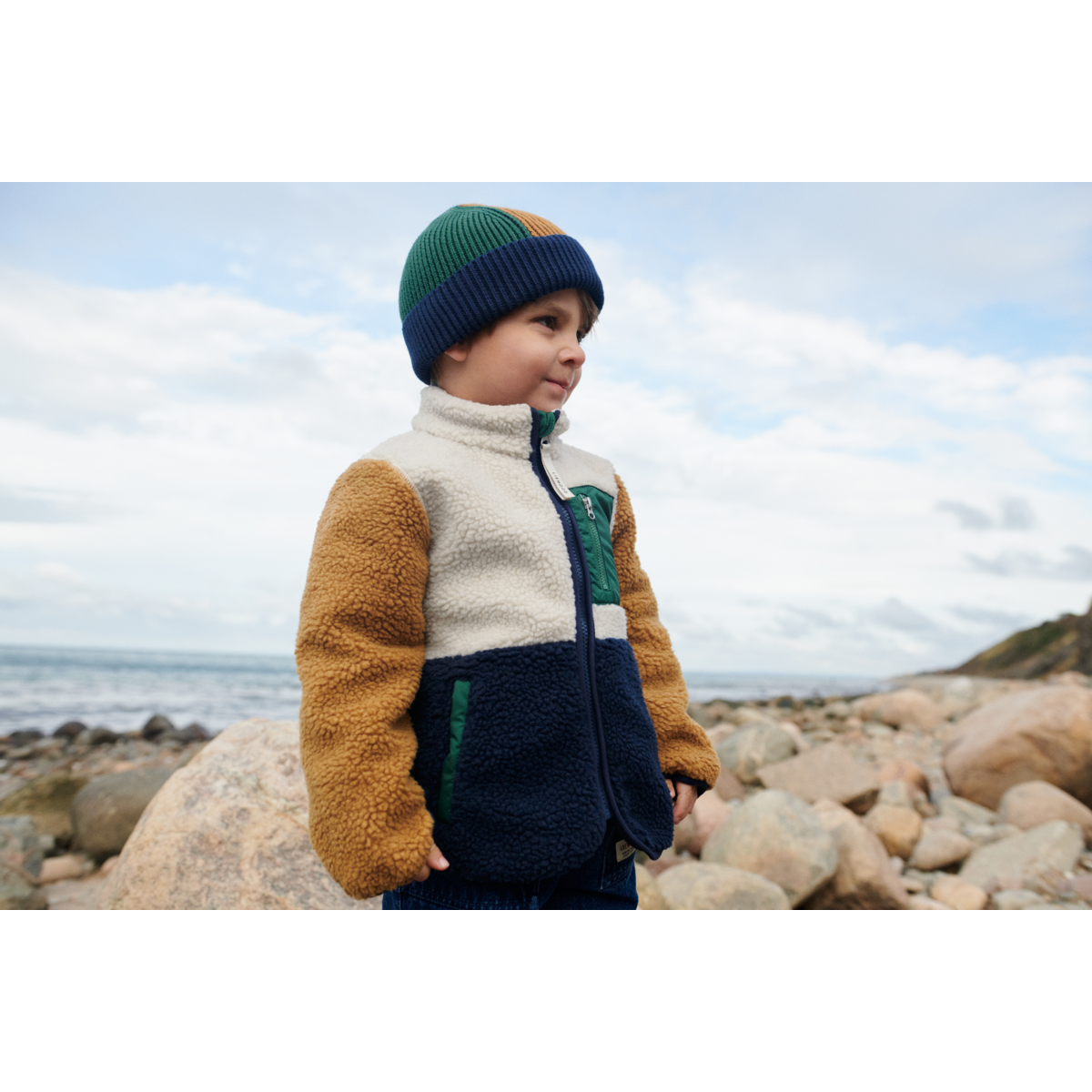 Liewood Nolan Pile Jacket | Classic Navy Multi Mix