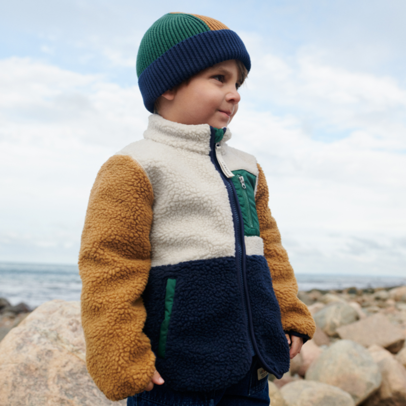 Liewood Nolan Pile Jacket | Classic Navy Multi Mix
