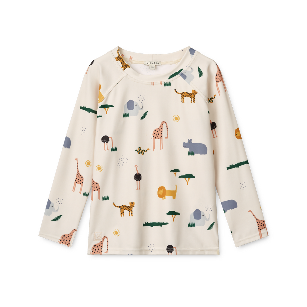 Liewood Noah Lange Mouwen Zwem T-shirt | Safari sandy mix