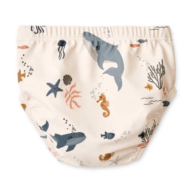 Liewood Anthony Baby UV Zwembroek | Sea creature / Sandy