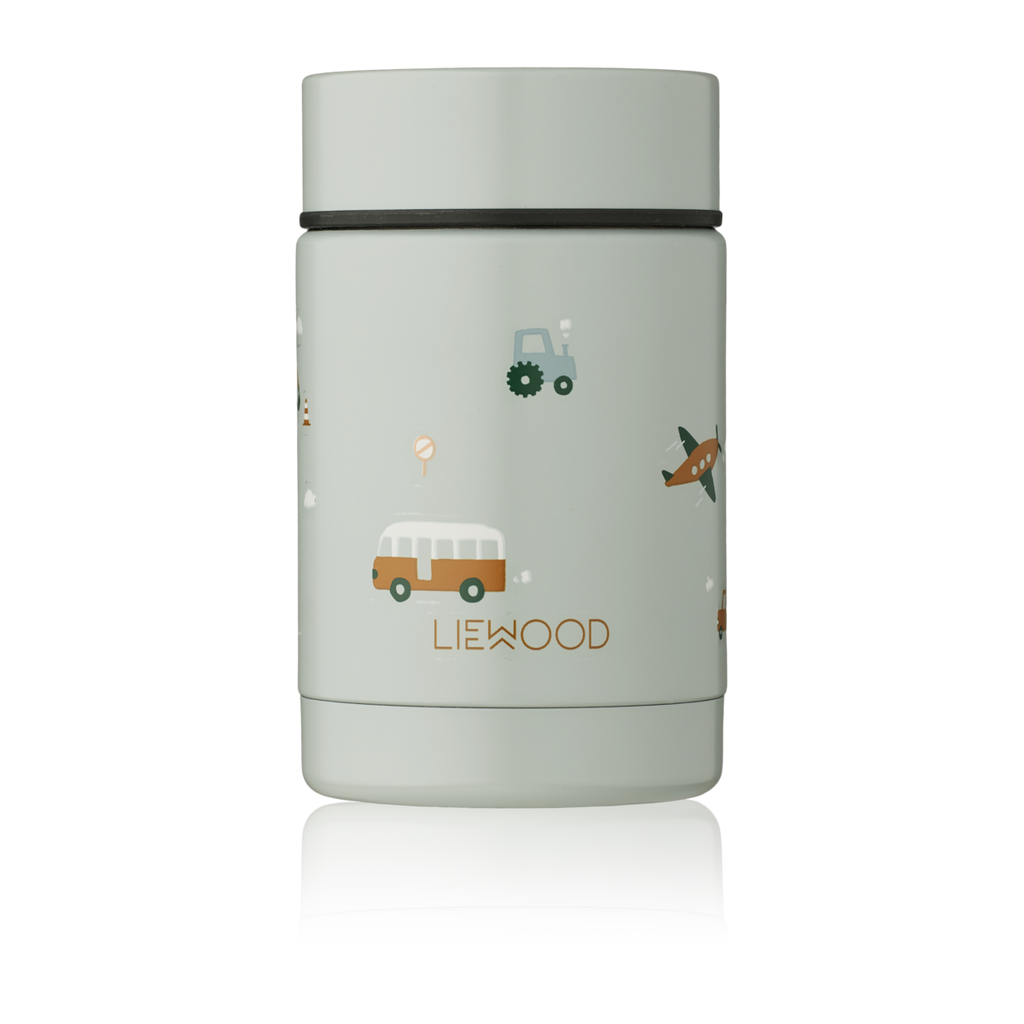 Liewood Nadja Food Jar | Vehicles/Dove Blue Mix