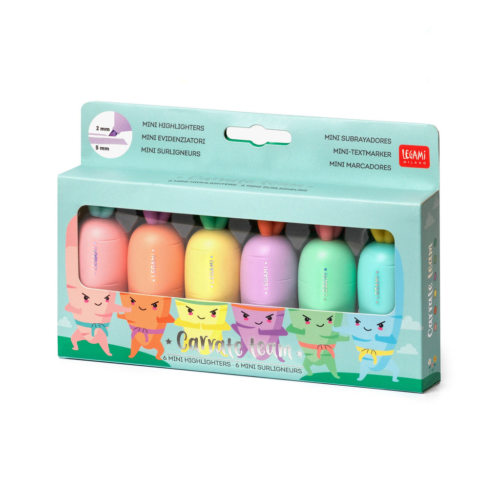 Legami "Carate Team" Set van 6 Markeerstiften | Wortels