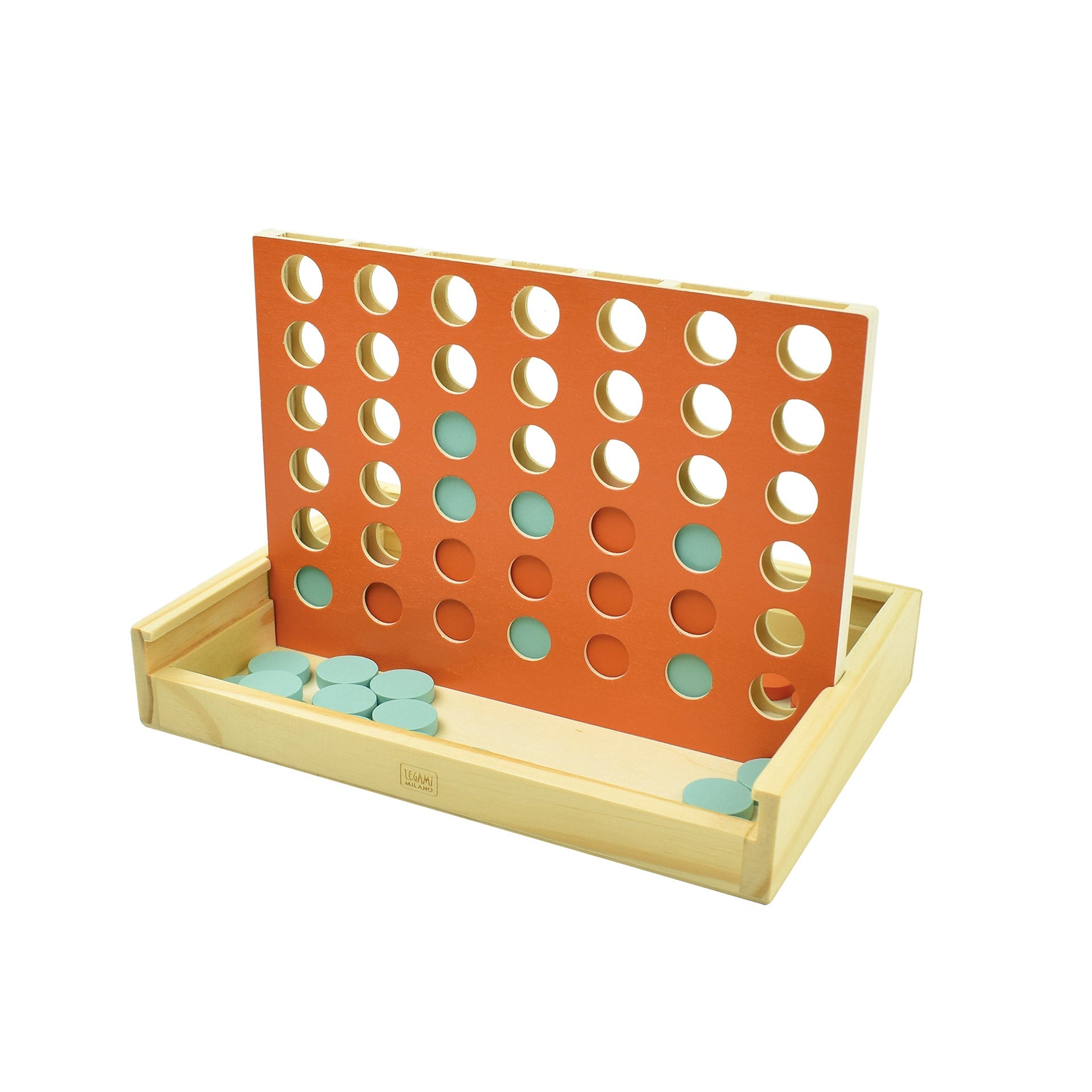 Legami houten vier op een rij spel bij De Gele Flamingo