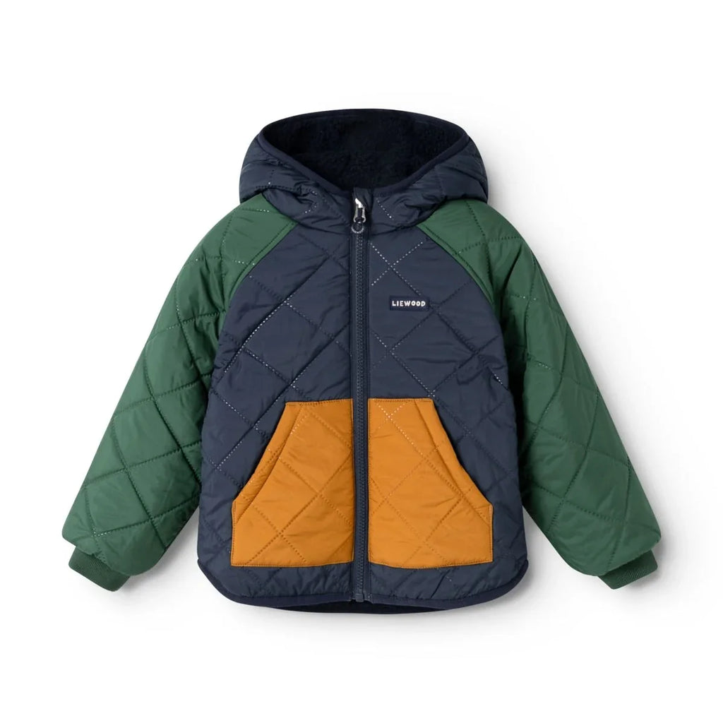 Liewood Jackson Omkeerbare Jas | Garden Green Multi Mix