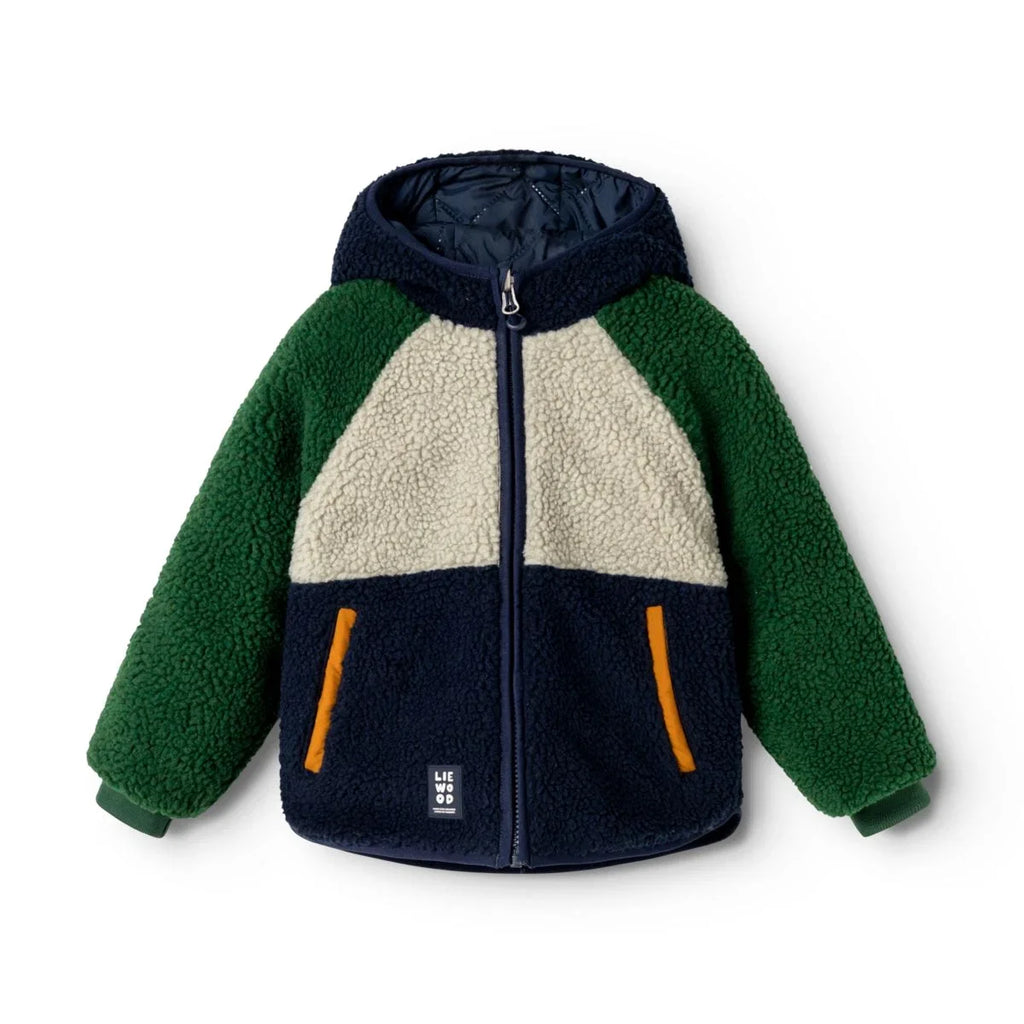 Liewood Jackson Omkeerbare Jas | Garden Green Multi Mix