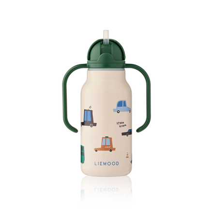 Liewood Kimmie RVS Drinkfles 250ml | Cars / Sandy