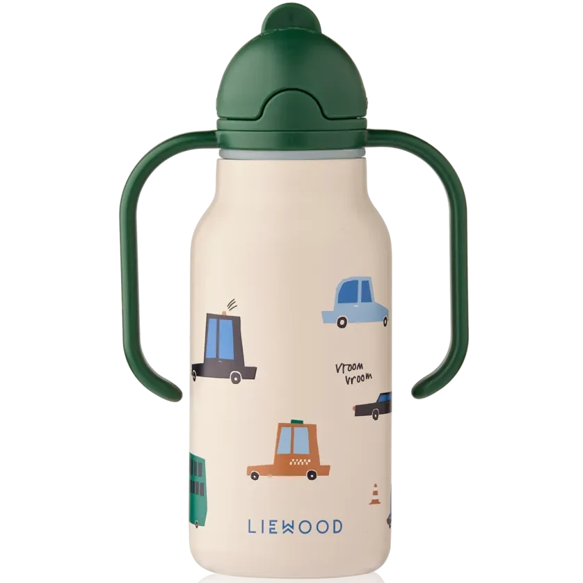 Liewood Kimmie RVS Drinkfles 250ml | Cars / Sandy