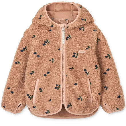 Liewood Mara Pile Jas | Berry / Pale Tuscany / Embroidery
