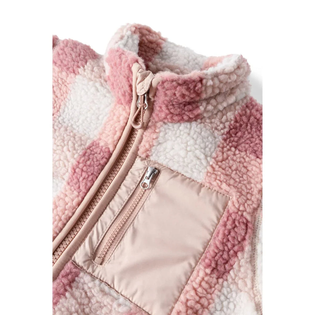 Liewood Nolan Pile Jas | Mega Check / Rose Blush