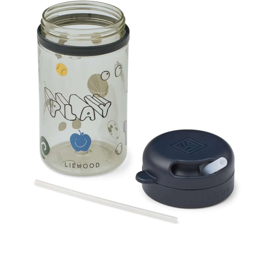 Liewood Pavia Tritan Drinkfles met Rietje 500ml | Play / Dusty Peppermint