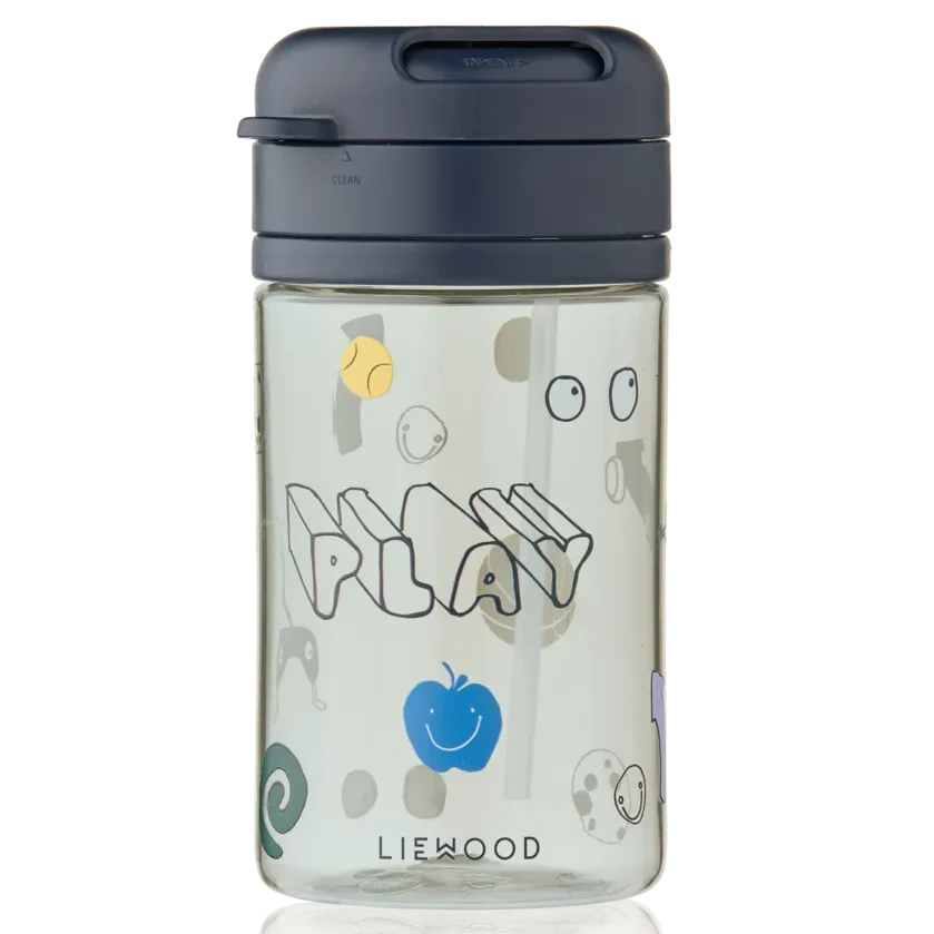 Liewood Pavia Tritan Drinkfles met Rietje 500ml | Play / Dusty Peppermint