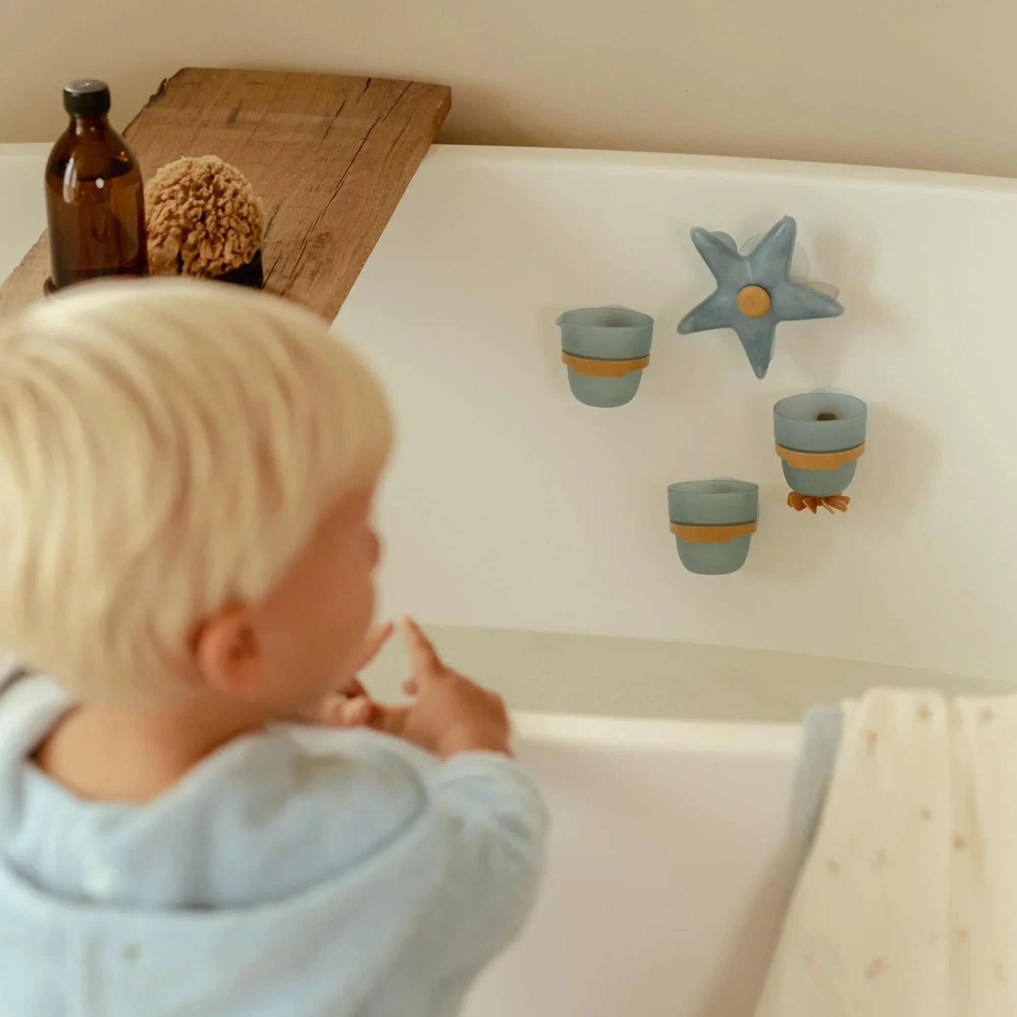 Little Dutch Badwand Bekers | Blauw