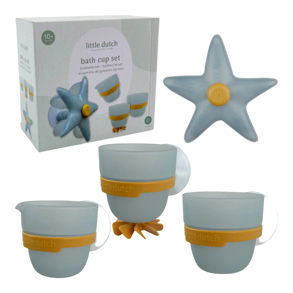 Little Dutch Badwand Bekers | Blauw