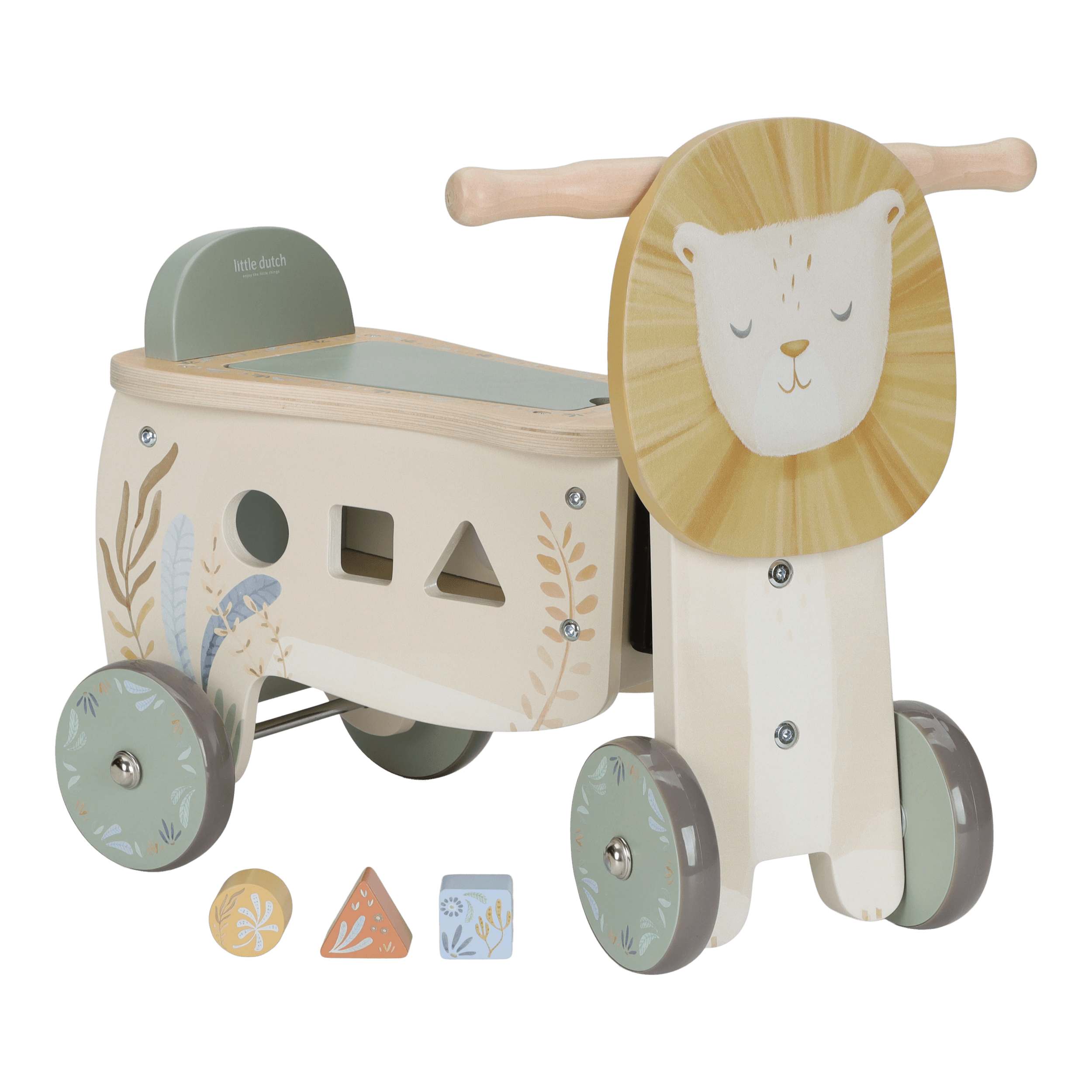 Little Dutch Houten Loopfiets Safari Friends | Leeuw
