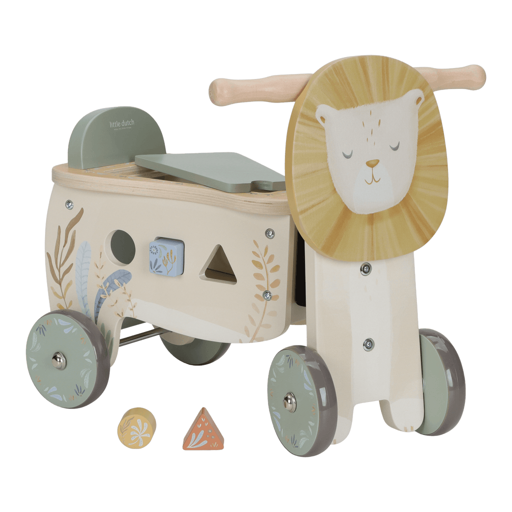 Little Dutch Houten Loopfiets Safari Friends | Leeuw