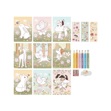 Little Dutch Kleurboek met Magneetsluiting Fairy Garden | Rosa
