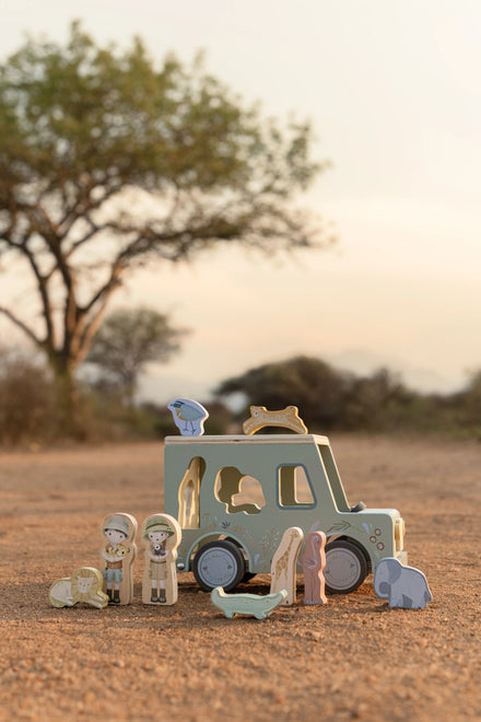 Little Dutch Houten Vormenstoof Safari Auto Safari Friends