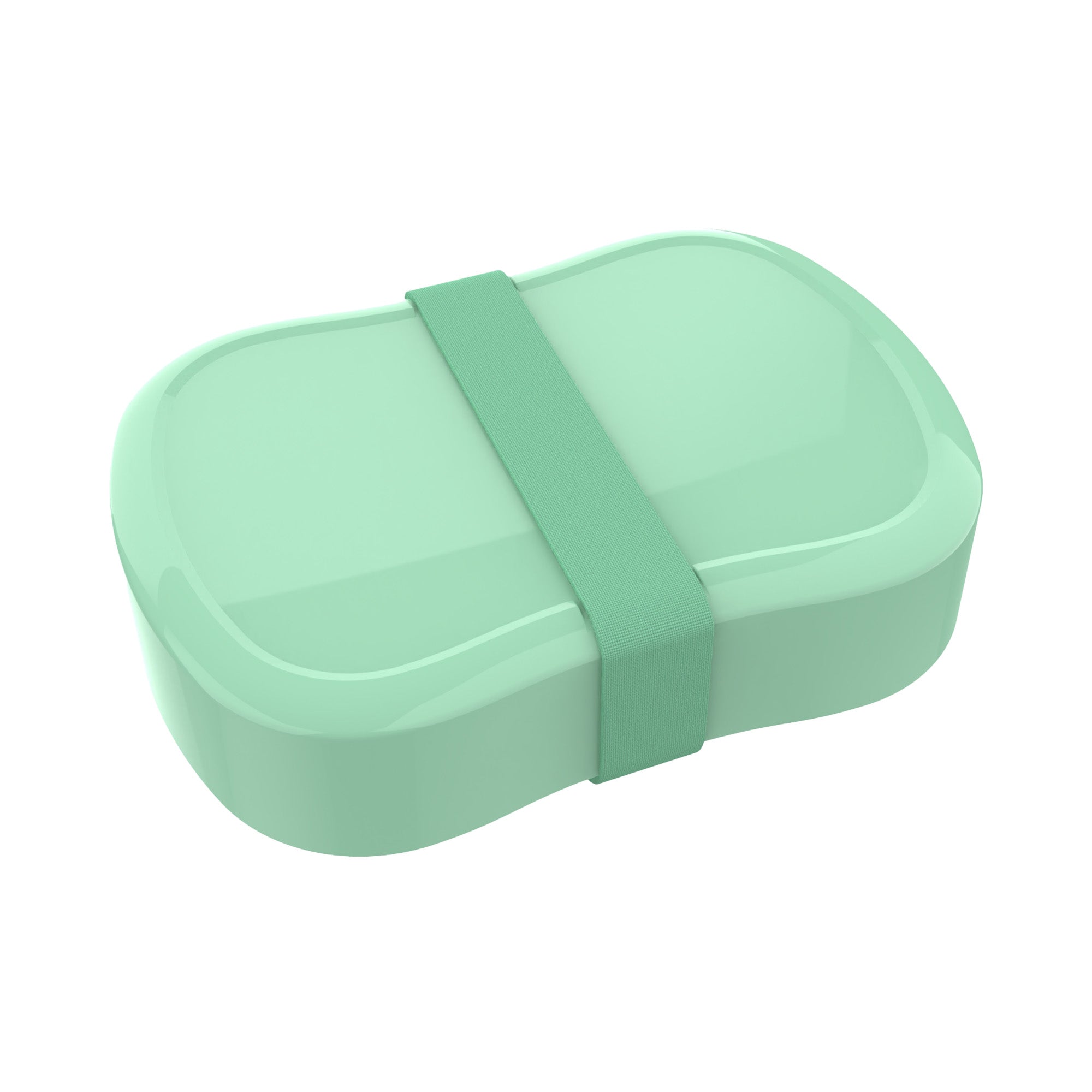 Lunch Buddies brooddoos met elastiek Pastel Uni Groen, lekvrije BPA-vrije lunchbox voor kinderen bij De Gele Flamingo