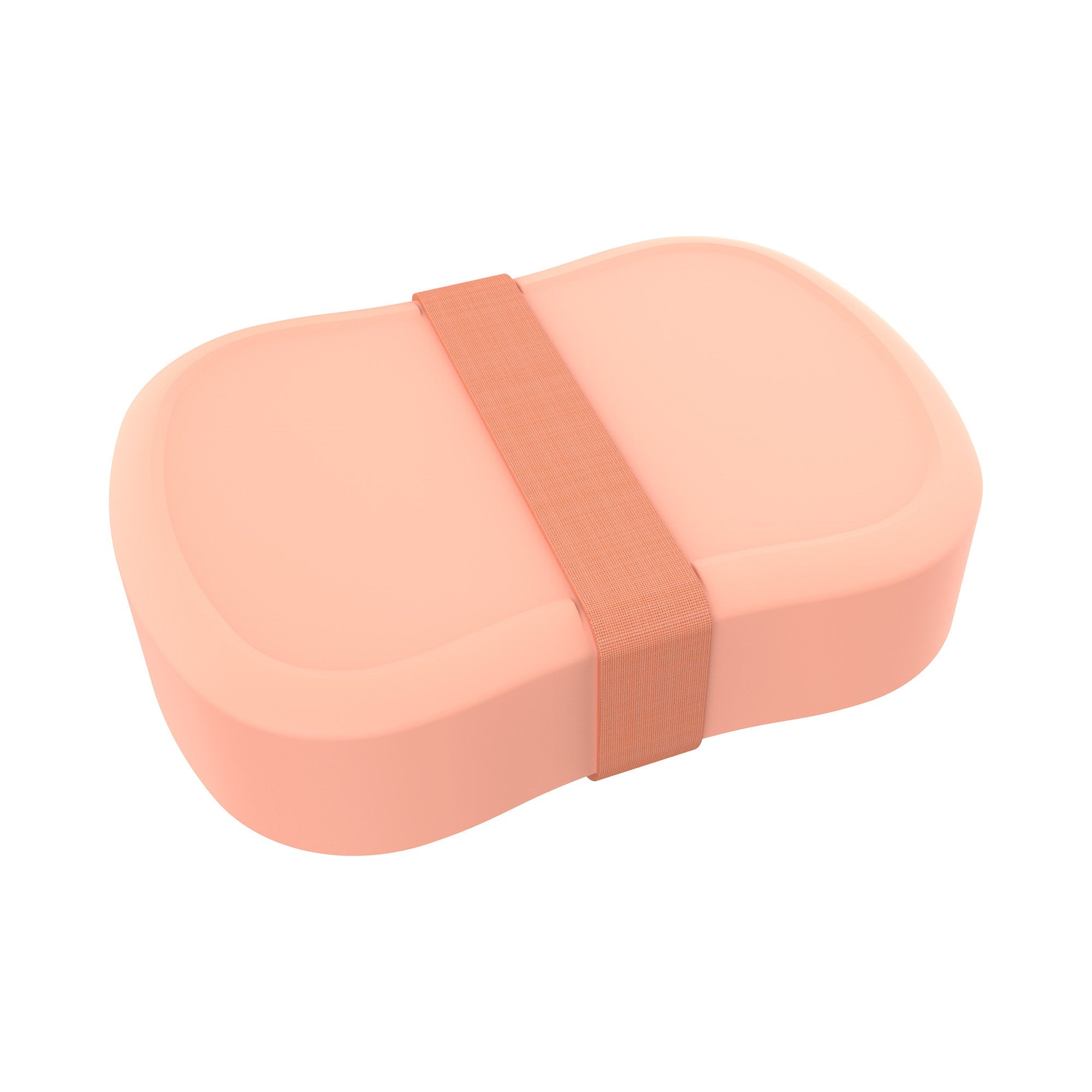 Lunch Buddies brooddoos met elastiek Pastel Uni Oranje, lekvrije BPA-vrije lunchbox voor kinderen bij De Gele Flamingo