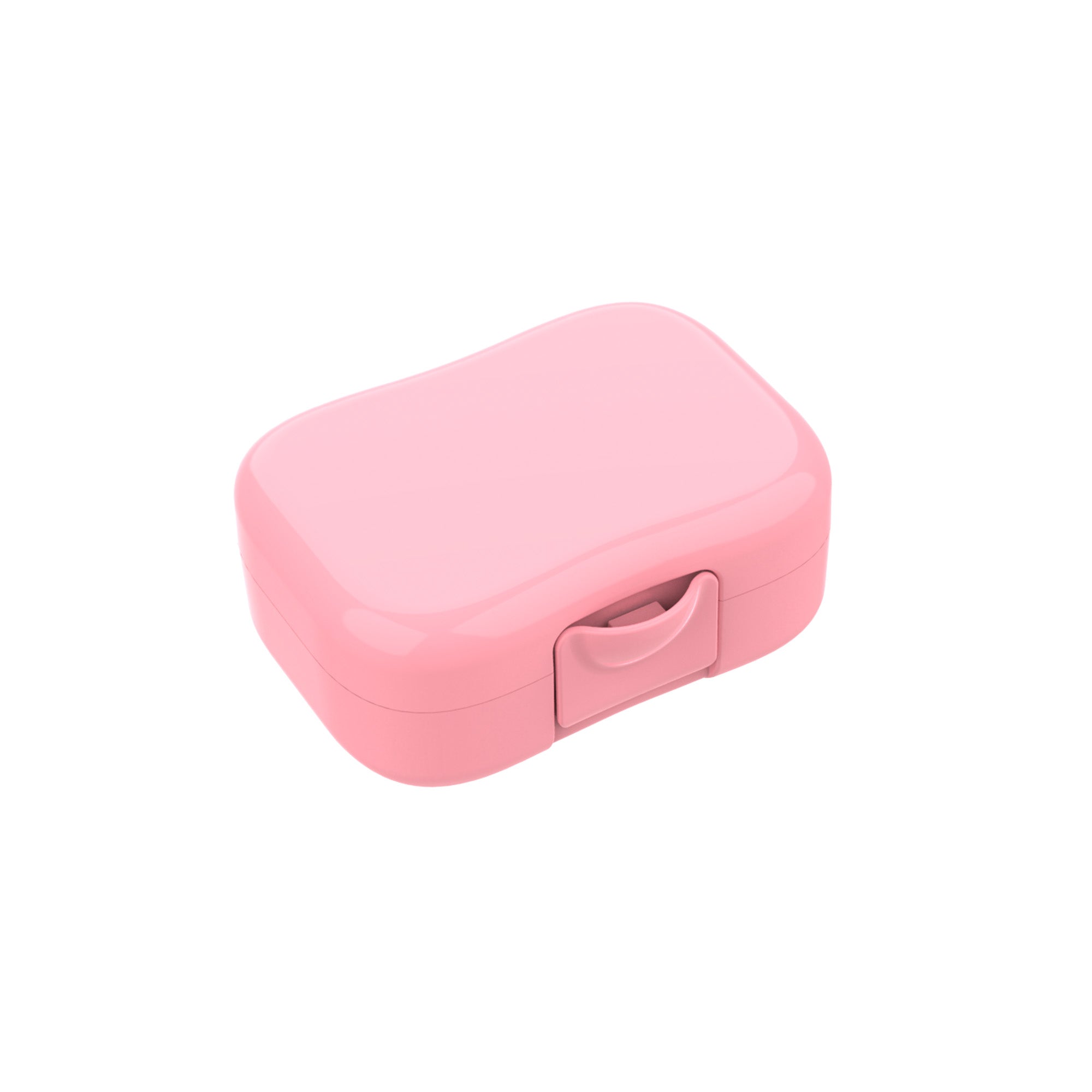 Lunch Buddies snackdoosje Pastel Uni Roze, compact fruit- en koekdoosje voor kinderen bij De Gele Flamingo