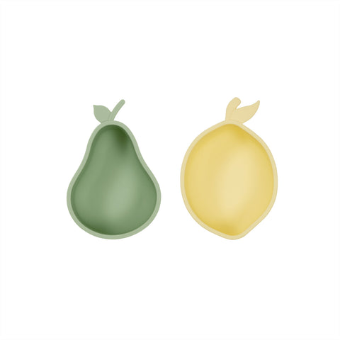 OYOY Living Siliconen Snack Bowl Yummy | Lemon & Pear