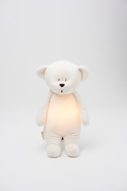 Moonie 2.0 upgrade - Knuffel Hartslag en Licht | Humming Bear Cream - Polyester