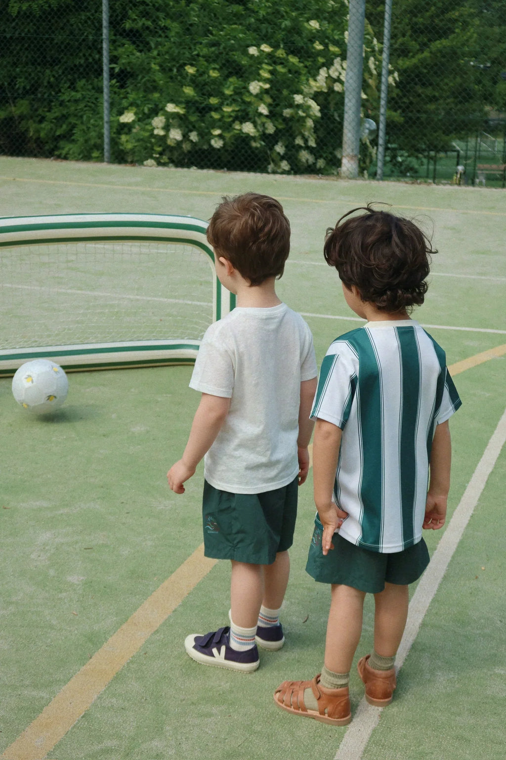 Konges Sløjd Opblaasbare Goal met Bal | Green Stripe
