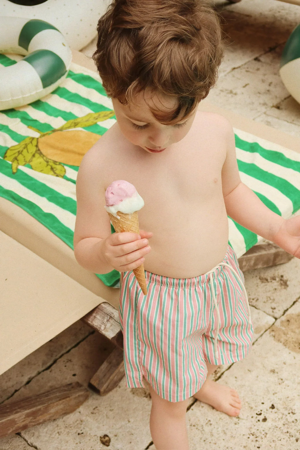 Konges Sløjd Asnou Zwemshort | Blush Stripe