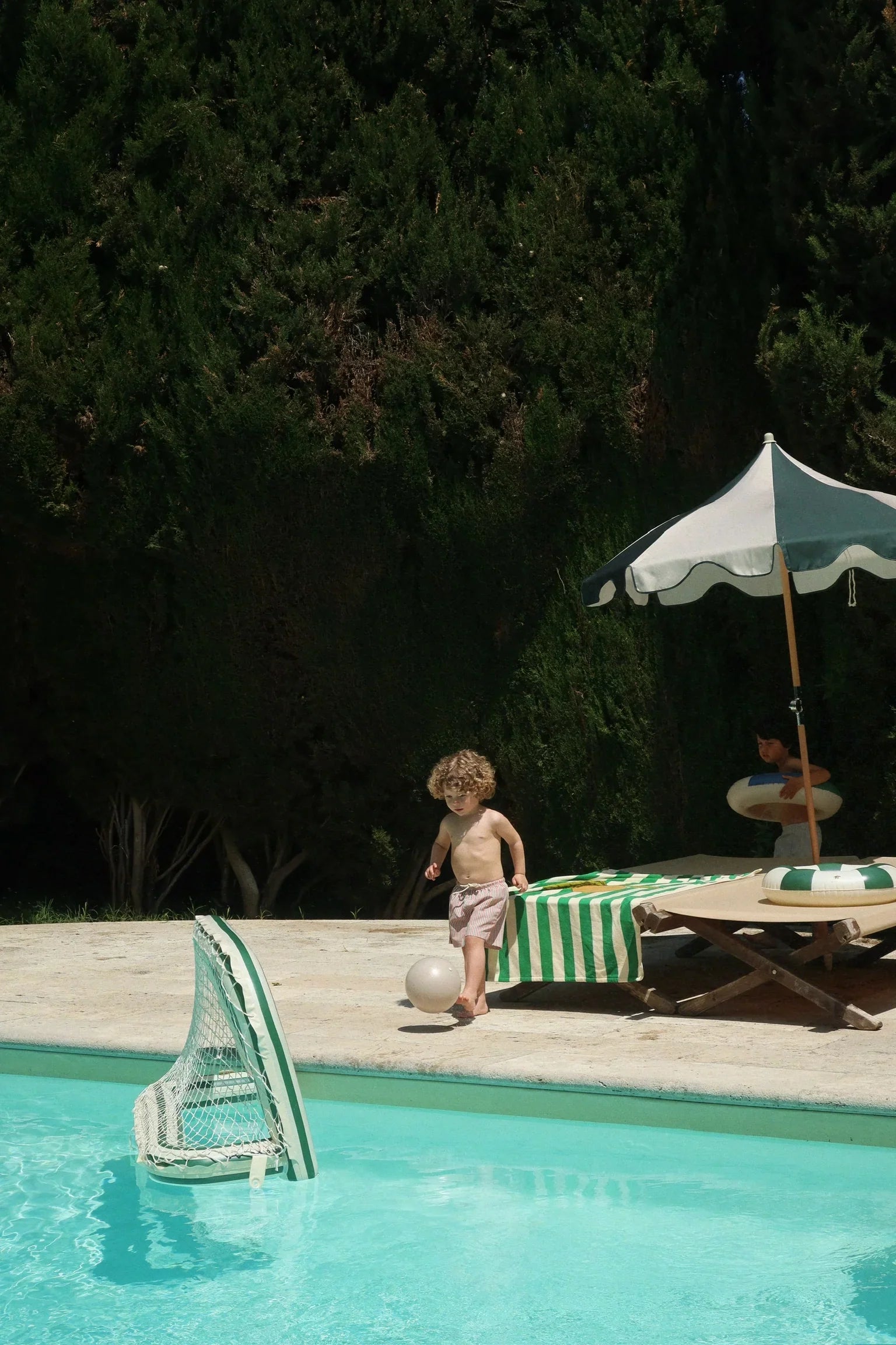 Konges Sløjd Opblaasbare Goal met Bal | Green Stripe