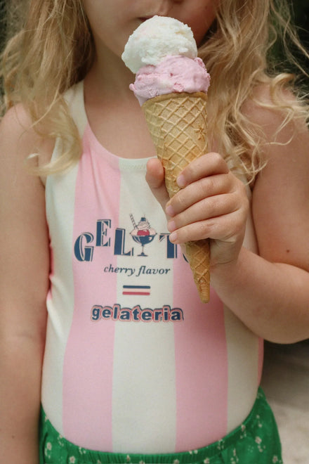 Konges Sløjd Badpak Pomia | Candy Stripe Rose