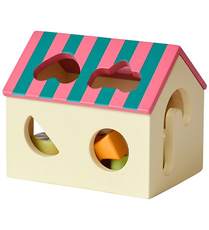 Kid's Concept houten vormenstoof huisje met sorteerblokken