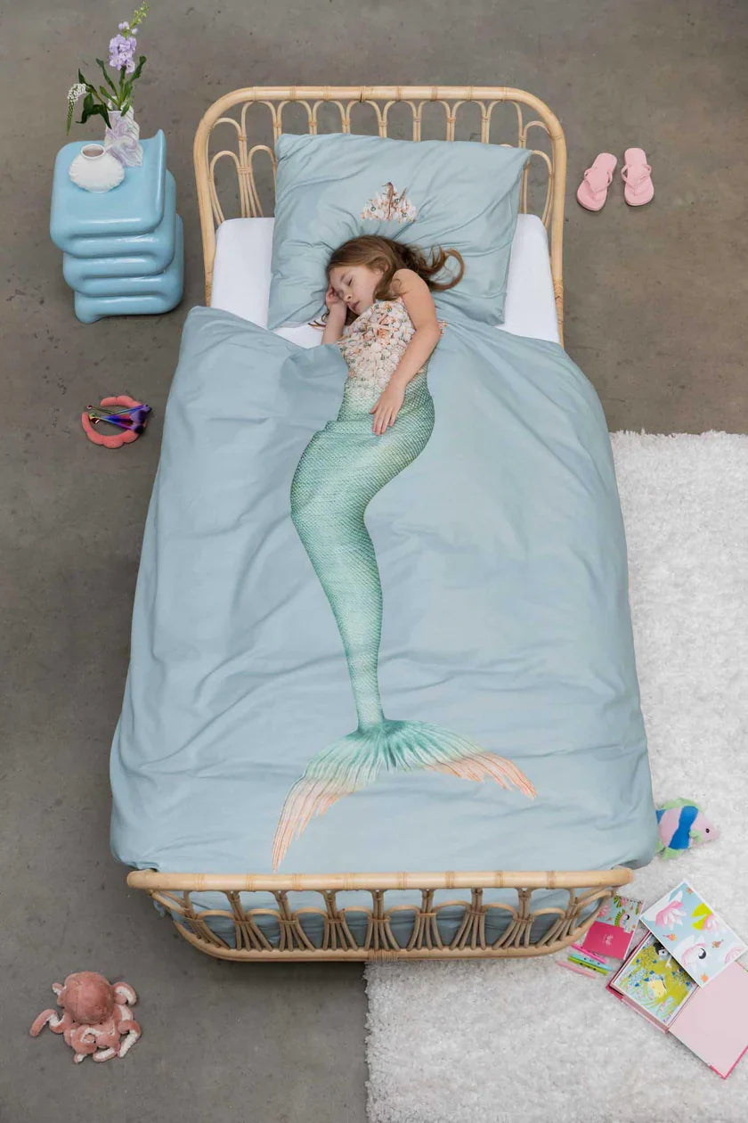 SNURK Dekbedset 140x200/220cm | Mermaid Aqua