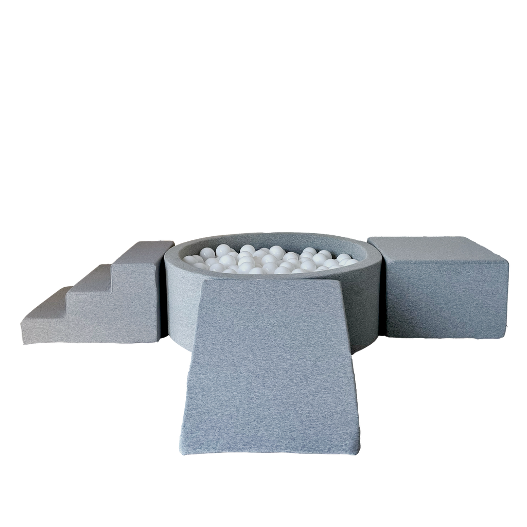 Moje Ballenbad Rond & Playset Elementen 3st Katoen | Lichtgrijs