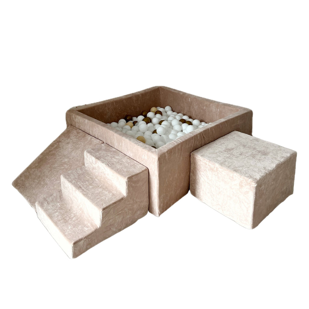 Moje Ballenbad Vierkant & Playset Elementen 3st Soft Velvet | Beige