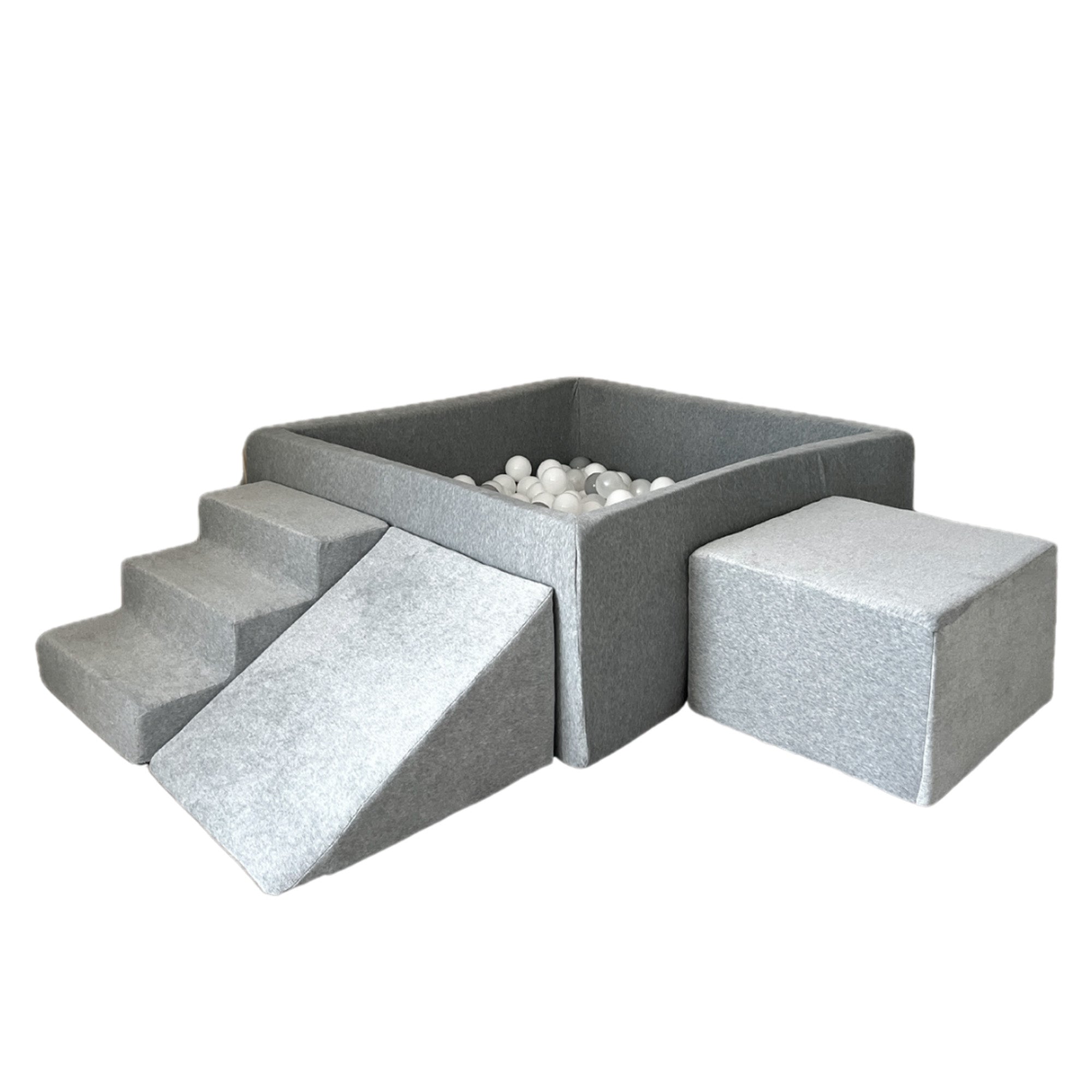 Moje Ballenbad Vierkant & Playset Elementen 3st Soft Velvet | Grijs